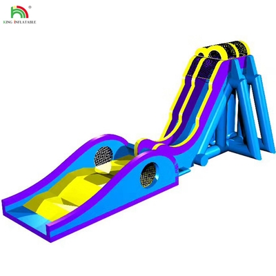 Location de fêtes commerciales Intéressant Crazy bleu toboggan gonflable pour enfants et adultes