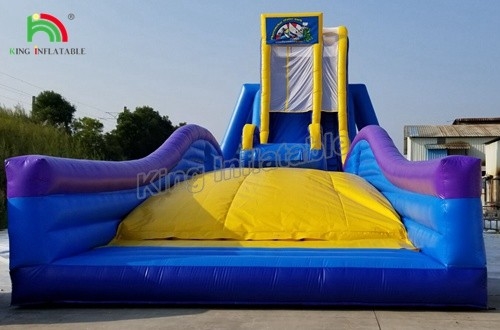 Location de fêtes commerciales Intéressant Crazy bleu toboggan gonflable pour enfants et adultes