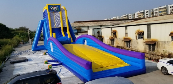 Location de fêtes commerciales Intéressant Crazy bleu toboggan gonflable pour enfants et adultes