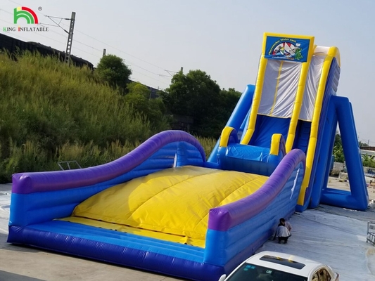 Glissière d'eau de qualité commerciale pour adultes Glissière d'eau gonflable longue grande taille pour parc d'attractions