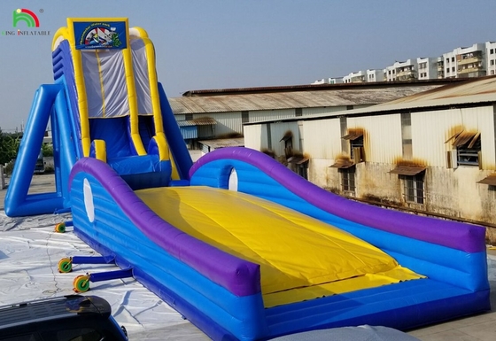 Glissière d'eau de qualité commerciale pour adultes Glissière d'eau gonflable longue grande taille pour parc d'attractions