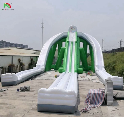 Super triple toboggan gonflable toboggan d'eau extérieur parc aquatique pour enfants commerciaux toboggans d'eau gonflable