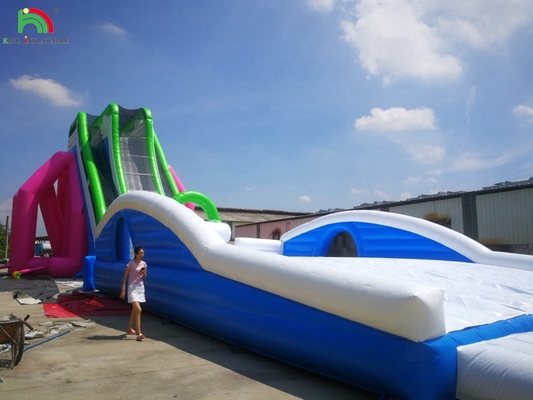 Glissière de piscine commerciale Glissière gonflable géante City Parc d'attractions en plein air Glissières gonflables À vendre