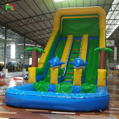 Double glissière gonflable glissière à eau Palm Tree gonflable glissière humide sèche pour les enfants et les adultes