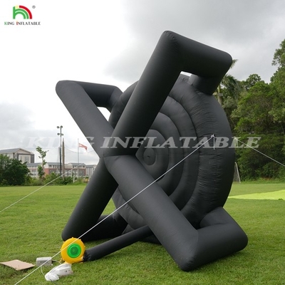 Planche de football gonflable en plein air avec 8 piles de ballon de football 370W Blower Support Frame Pour Kick Dartboard Sport Game