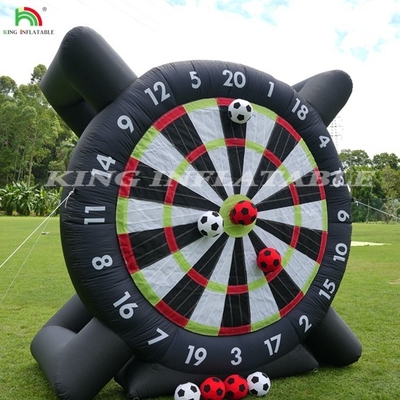 Planche de football gonflable en plein air avec 8 piles de ballon de football 370W Blower Support Frame Pour Kick Dartboard Sport Game