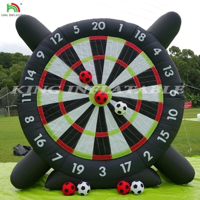 Planche de football gonflable en plein air avec 8 piles de ballon de football 370W Blower Support Frame Pour Kick Dartboard Sport Game
