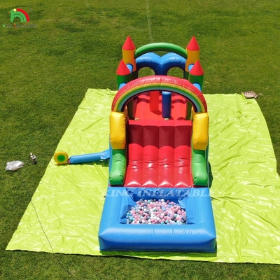 Fête pour enfants, obstacles gonflables, maison à rebondir avec toboggan, trou de balle, grimpeur, obstacles, souffleur