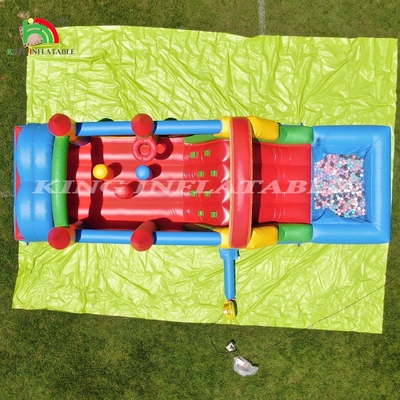 Fête pour enfants, obstacles gonflables, maison à rebondir avec toboggan, trou de balle, grimpeur, obstacles, souffleur