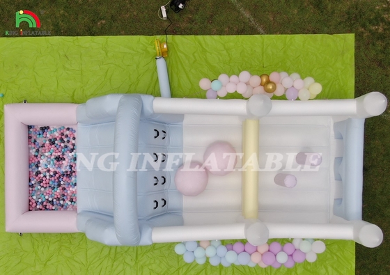 Cours d'obstacles gonflables Bounce Castle Maison avec glissade Ball Pit Climbing Blower
