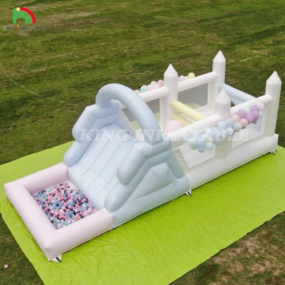 Cours d'obstacles gonflables Bounce Castle Maison avec glissade Ball Pit Climbing Blower