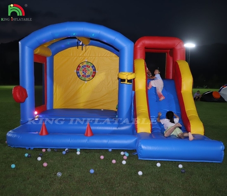 Château gonflable avec souffleur, Château gonflable avec toboggan, escalade, obstacles, trampoline, piscine à billes