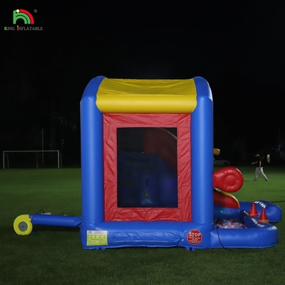 Château gonflable avec souffleur, Château gonflable avec toboggan, escalade, obstacles, trampoline, piscine à billes