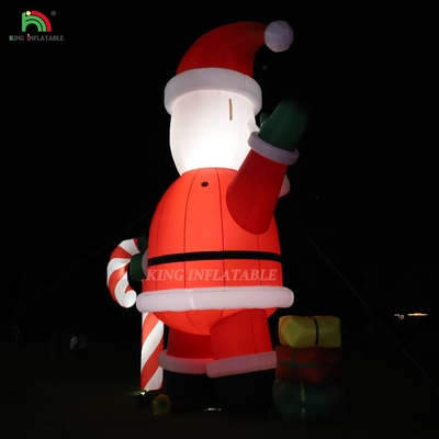 Ornement gonflable du Père Noël 33ft géant de dessin animé avec des lumières LED pour le décor de fête de Noël jardin