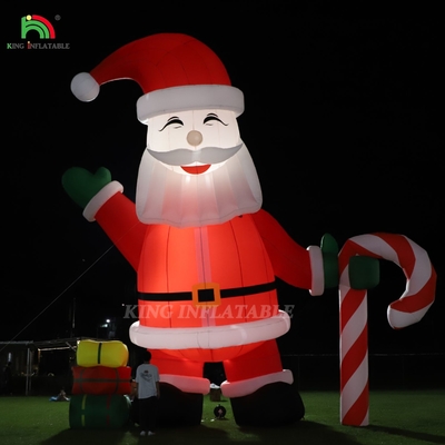 Ornement gonflable du Père Noël 33ft géant de dessin animé avec des lumières LED pour le décor de fête de Noël jardin