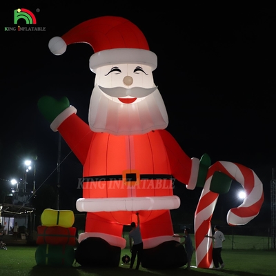 Ornement gonflable du Père Noël 33ft géant de dessin animé avec des lumières LED pour le décor de fête de Noël jardin