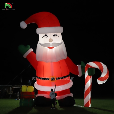 Ornement gonflable du Père Noël 33ft géant de dessin animé avec des lumières LED pour le décor de fête de Noël jardin