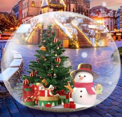 10 pieds boule de neige gonflable 0,5 mm décorations de Noël en PVC tente igloo gonflable transparente géante