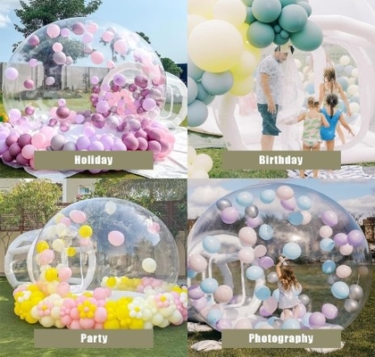 Tente à bulles gonflables extérieures à cristal transparent Dome Tente à bulles gonflables avec ballons pour mariage