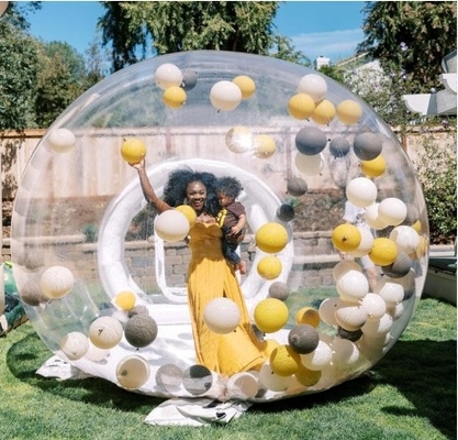 Tente à bulles gonflables extérieures à cristal transparent Dome Tente à bulles gonflables avec ballons pour mariage