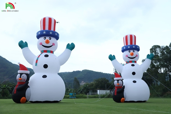 26/33FT Homme de neige de Noël gonflable géant gonflable Homme de neige avec souffleur pour Noël Fête Fête intérieure Fête extérieure Décoration de jardin