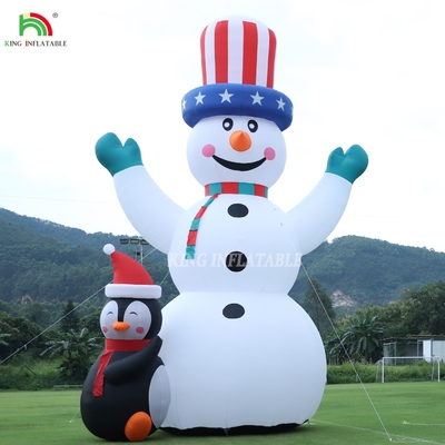 26/33FT Homme de neige de Noël gonflable géant gonflable Homme de neige avec souffleur pour Noël Fête Fête intérieure Fête extérieure Décoration de jardin