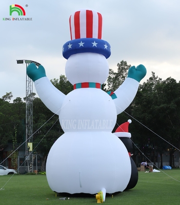 26/33FT Homme de neige de Noël gonflable géant gonflable Homme de neige avec souffleur pour Noël Fête Fête intérieure Fête extérieure Décoration de jardin