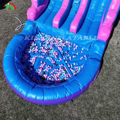 Commercial 100% PVC double voie gonflable toboggan d'eau extérieur humide sec Grand toboggan d'eau avec piscine