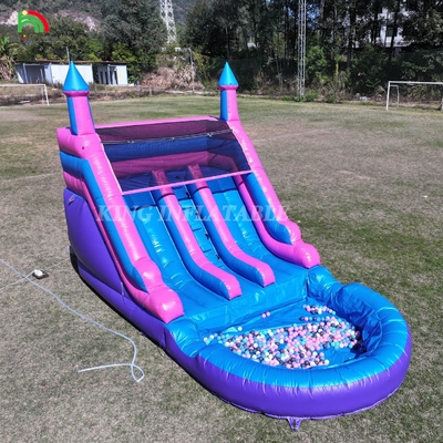 Commercial 100% PVC double voie gonflable toboggan d'eau extérieur humide sec Grand toboggan d'eau avec piscine