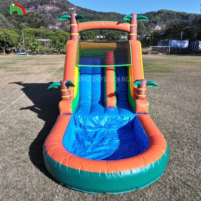 21x9x12FT Commercial Grade PVC Bounce House Glissières gonflables à eau Glissière tropicale avec éclaboussure