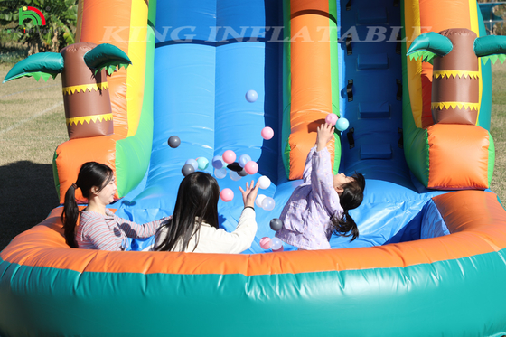 21x9x12FT Commercial Grade PVC Bounce House Glissières gonflables à eau Glissière tropicale avec éclaboussure