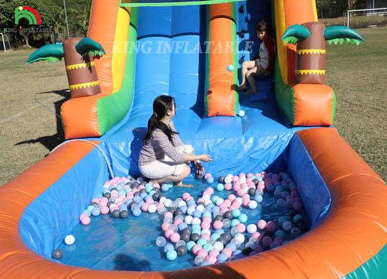 21x9x12FT Commercial Grade PVC Bounce House Glissières gonflables à eau Glissière tropicale avec éclaboussure
