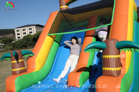 21x9x12FT Commercial Grade PVC Bounce House Glissières gonflables à eau Glissière tropicale avec éclaboussure