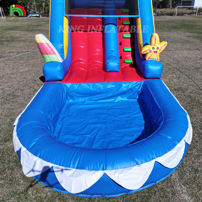 Glissière d'eau en PVC commercial Glissière gonflable pour enfant Glissière gonflable avec piscine Glissière sèche humide adulte