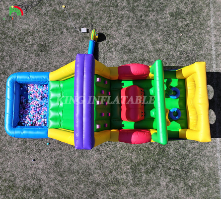 Cours d'obstacles gonflable Bouncer Château maison avec glissades Boule grotte escalade souffleur d'obstacles