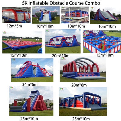 Défi compétitif Cours d'obstacles gonflables à rebond Cours d'obstacles gonflables pour événement