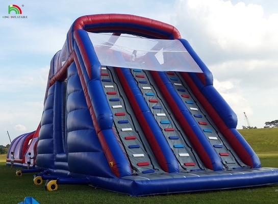 Cours d'obstacles gonflables en plein air Défis pour adultes Montée gonflables Jeux sportifs de maison de rebond