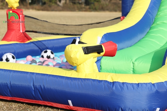 Fête des enfants mouillée sèche gonflable maison de rebond de glissière d'eau bouncer combo avec plus grande piscine d'éclaboussure grimpeur souffleur panier dartboard