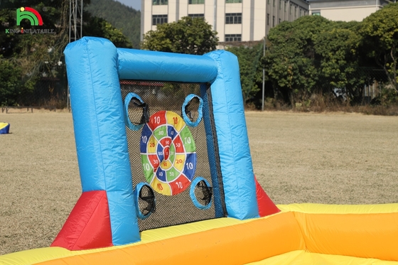 Chambre gonflable double voie glissière gonflable avec piscine à eau Trampoline Tir à l'élastique Net Basket Climbing