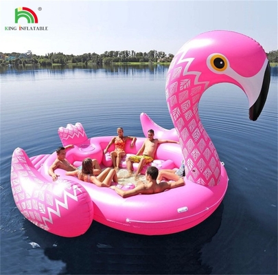 6 personnes Inflatable Peacock Mont d'eau mer lac piscine Float Jouet d'eau Géant Unicorn Flamingo Inflatable Lit flottant pour la fête de l'eau