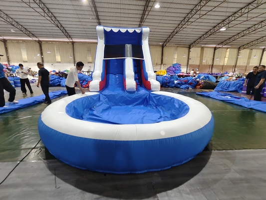 Glissière d'eau commerciale gonflable pour enfants Jeux d'extérieur mouillé sec Glissière d'eau gonflable avec piscine d'eau