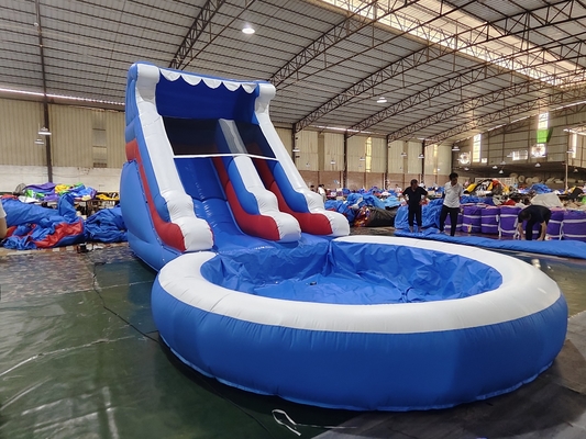 Glissière d'eau commerciale gonflable pour enfants Jeux d'extérieur mouillé sec Glissière d'eau gonflable avec piscine d'eau