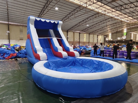 Glissière d'eau commerciale gonflable pour enfants Jeux d'extérieur mouillé sec Glissière d'eau gonflable avec piscine d'eau