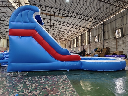 Glissière d'eau commerciale gonflable pour enfants Jeux d'extérieur mouillé sec Glissière d'eau gonflable avec piscine d'eau