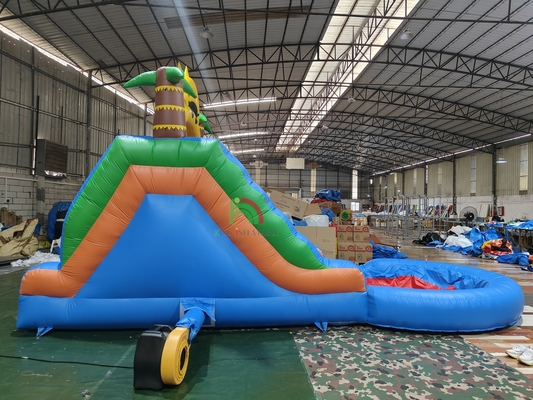 Adultes Enfants Glissière d'eau de qualité commerciale PVC double voie gonflable Glissière d'eau avec piscine d'eau étanche