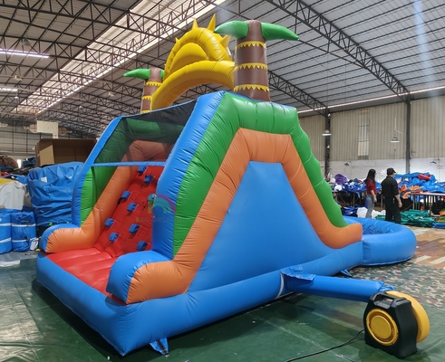 Adultes Enfants Glissière d'eau de qualité commerciale PVC double voie gonflable Glissière d'eau avec piscine d'eau étanche