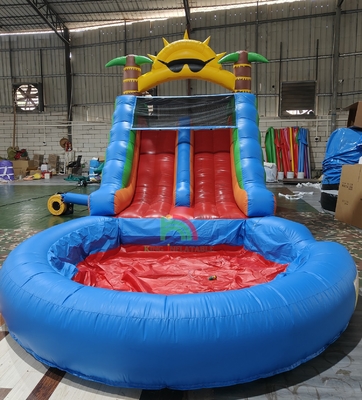 Adultes Enfants Glissière d'eau de qualité commerciale PVC double voie gonflable Glissière d'eau avec piscine d'eau étanche