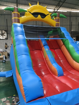 Adultes Enfants Glissière d'eau de qualité commerciale PVC double voie gonflable Glissière d'eau avec piscine d'eau étanche