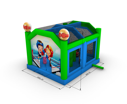 Arène de combat gonflable Adultes enfants Trampoline Parc gonflable Gladiateur Jeu de bataille Joust Bounce Castle