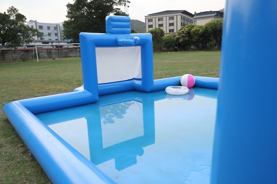 Jeu de sport gonflable en PVC Bleu Volley-ball gonflable à l'eau Net Terrain de football Terrain de football Cour de football gonflable